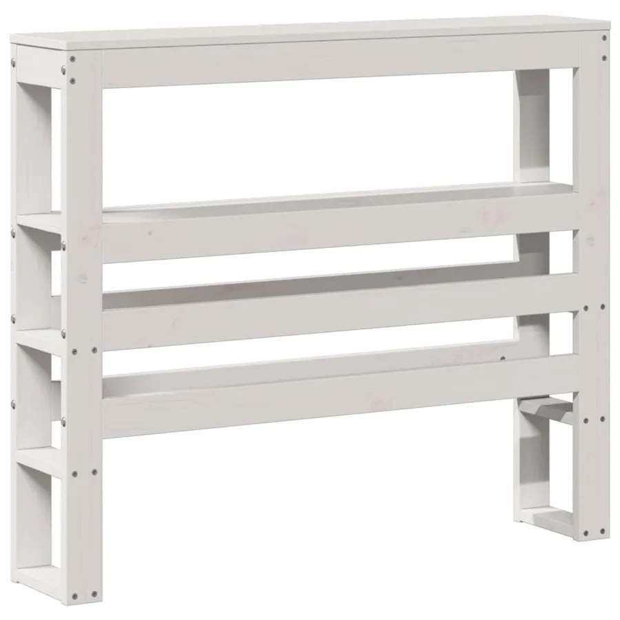 Cadre de lit sans matelas blanc 90x190 cm bois de pin massif - 6