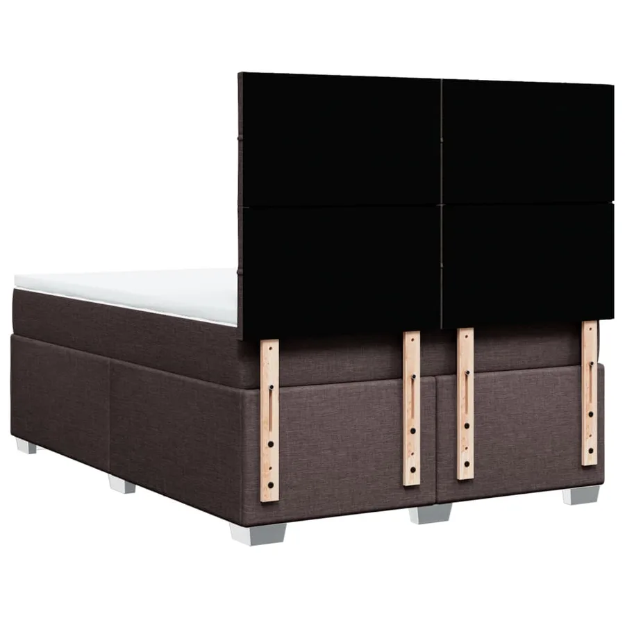 Sommier à lattes de lit avec matelas Marron foncé 140x190 cm - 12