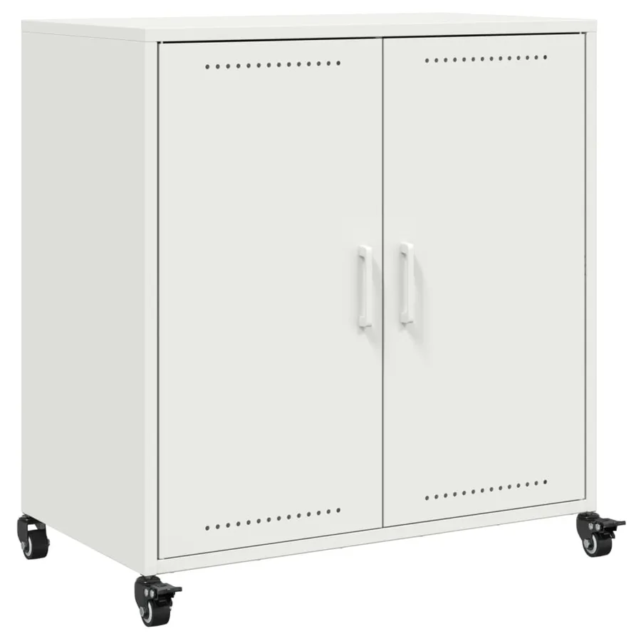 Buffet blanc 68x39x72 cm acier - 2