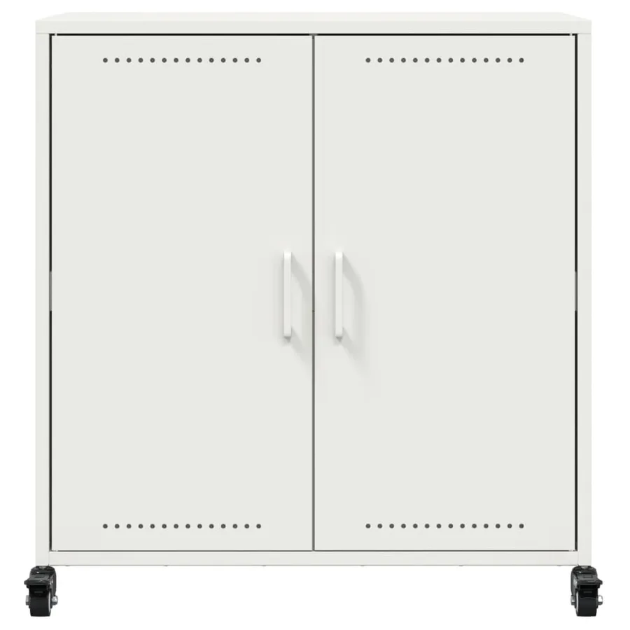 Buffet blanc 68x39x72 cm acier - 6
