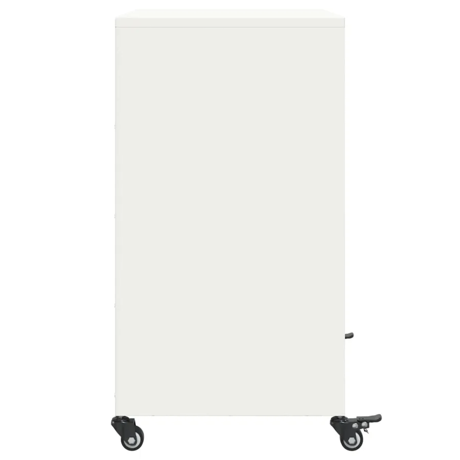 Buffet blanc 68x39x72 cm acier - 7