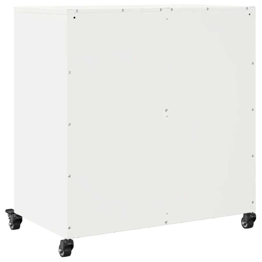 Buffet blanc 68x39x72 cm acier - 8