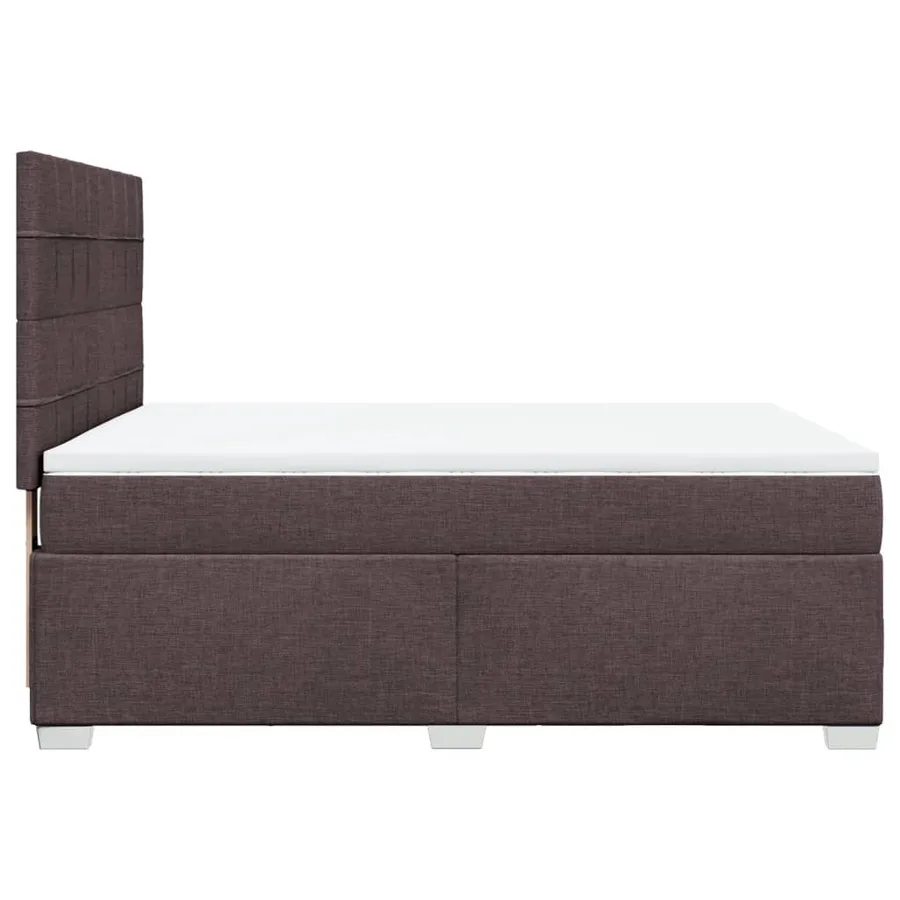 Sommier à lattes de lit avec matelas Marron foncé 140x200 cm - 11