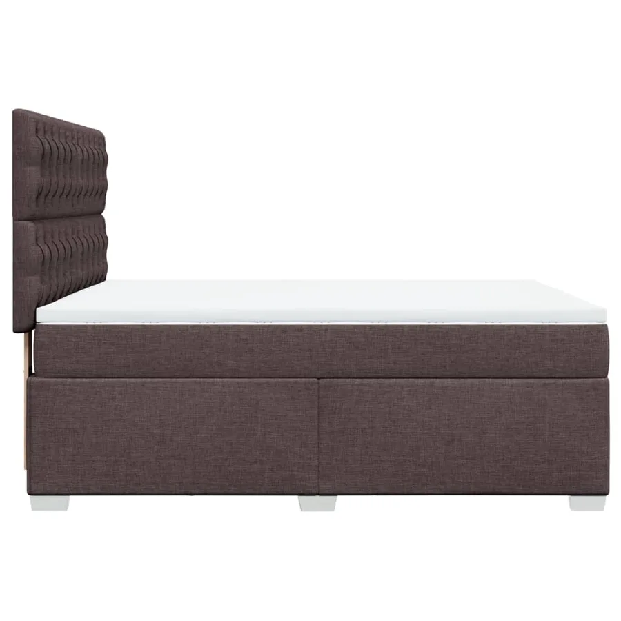 Sommier à lattes de lit avec matelas Marron foncé 140x200 cm - 11
