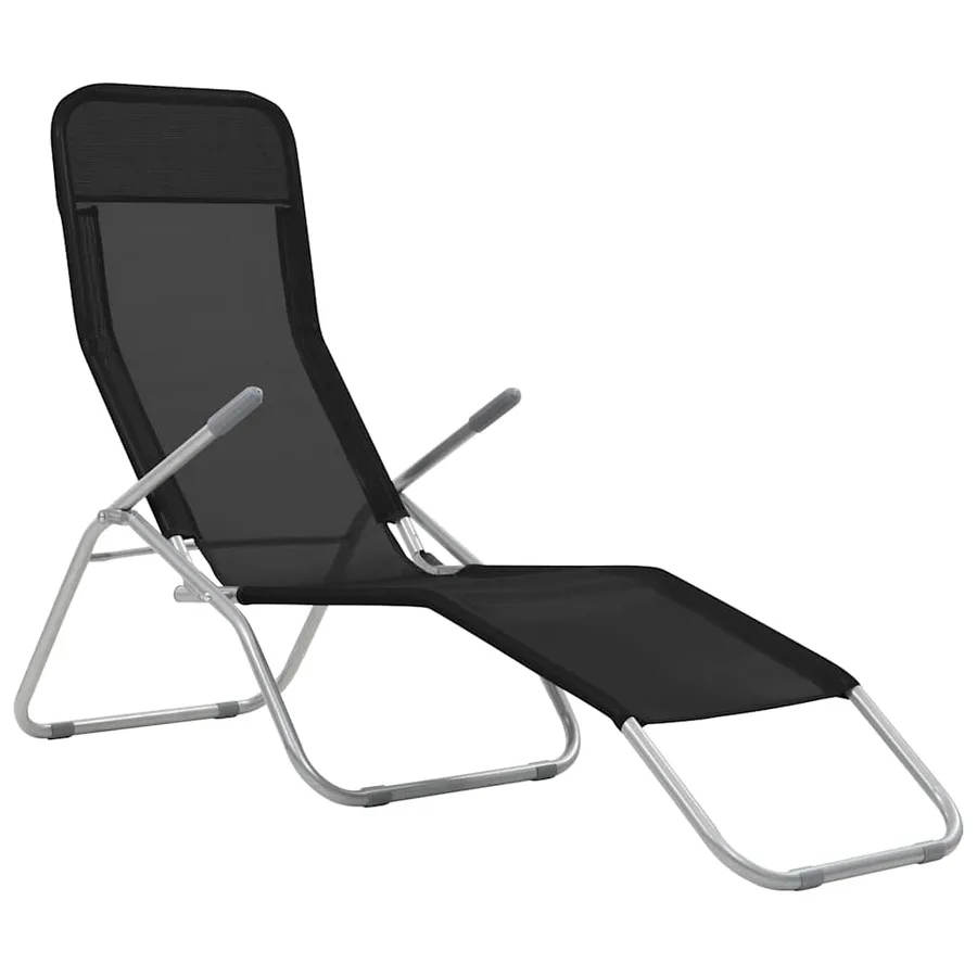 Chaises longues pliables lot de 2 Textilène Rouge - 11
