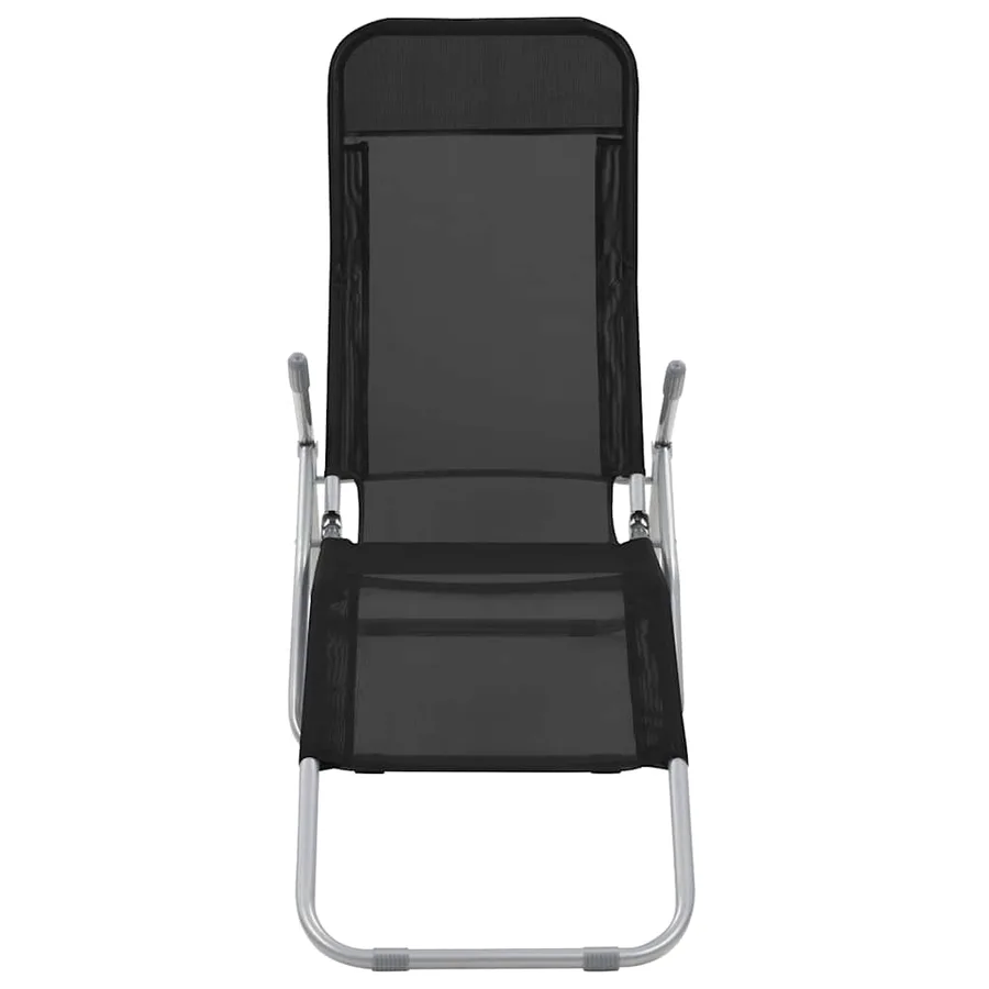 Folding sun loungers set of 2 Textilene Red - 12