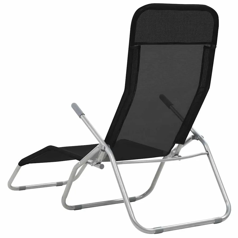 Chaises longues pliables lot de 2 Textilène Rouge - 13