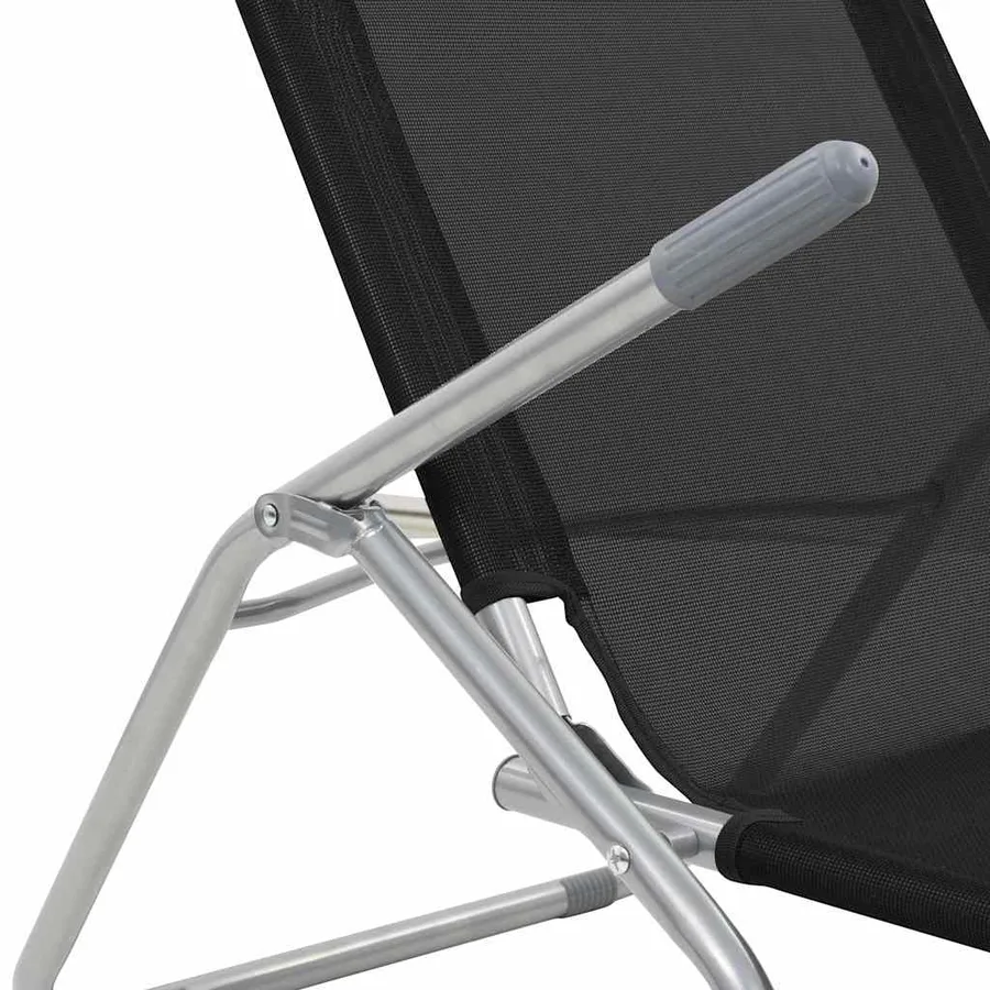 Folding sun loungers set of 2 Textilene Red - 16