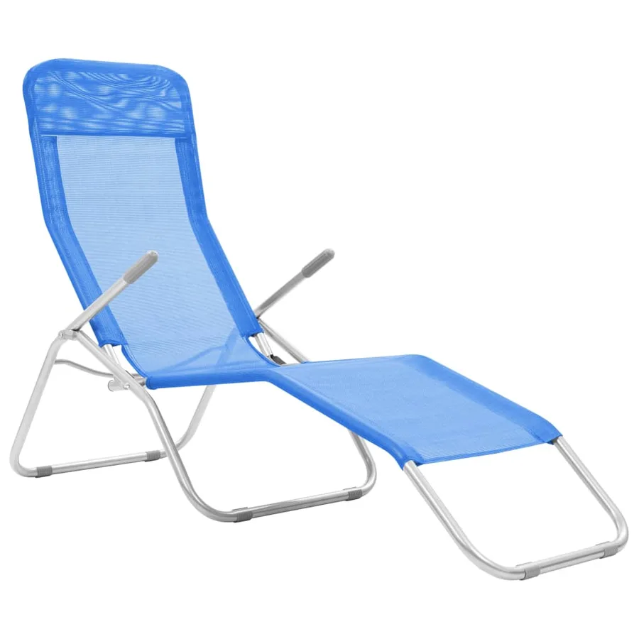 Folding sun loungers set of 2 Textilene Red - 20