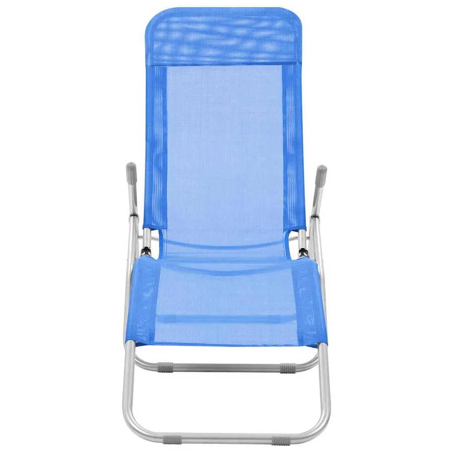 Folding sun loungers set of 2 Textilene Red - 21