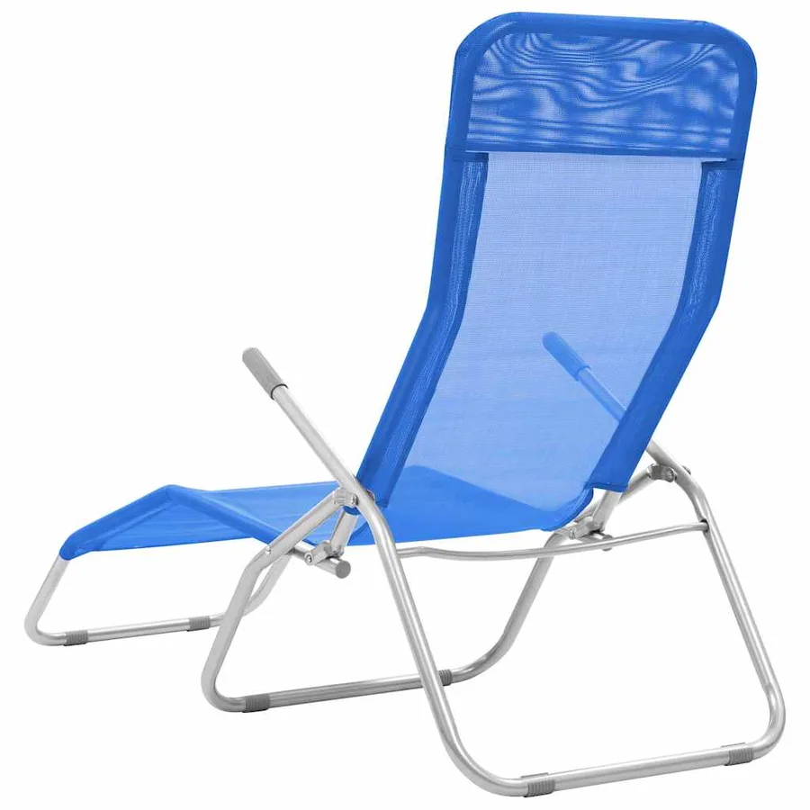 Folding sun loungers set of 2 Textilene Red - 22