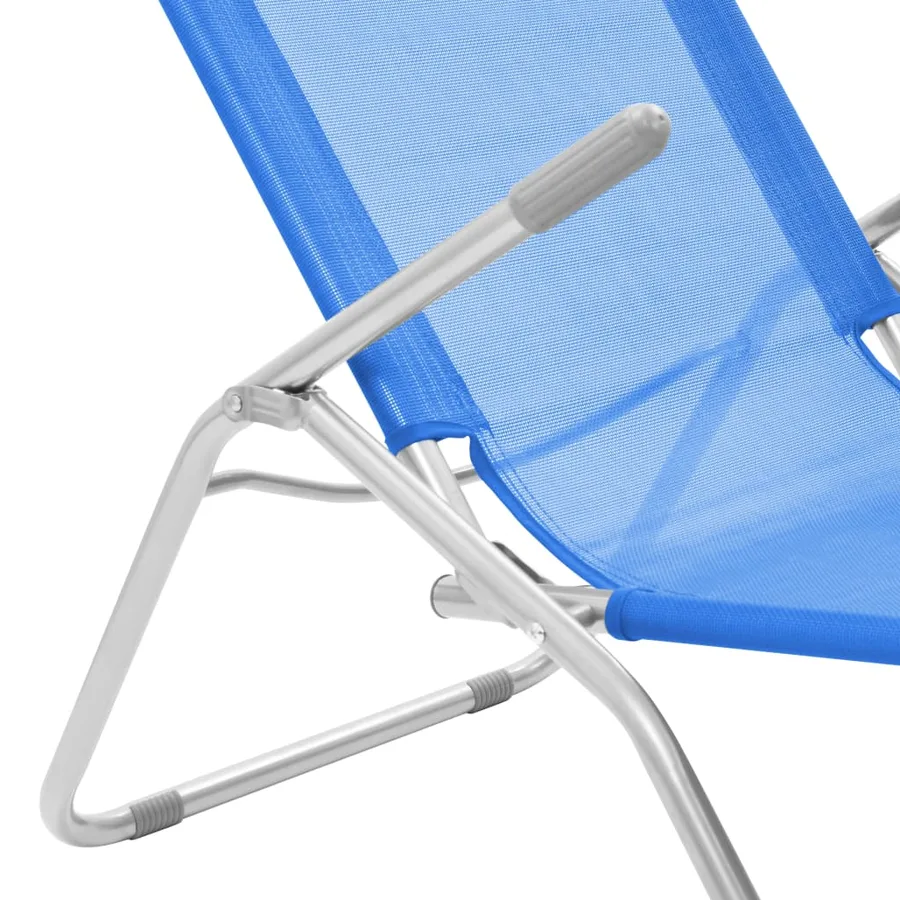 Folding sun loungers set of 2 Textilene Red - 25