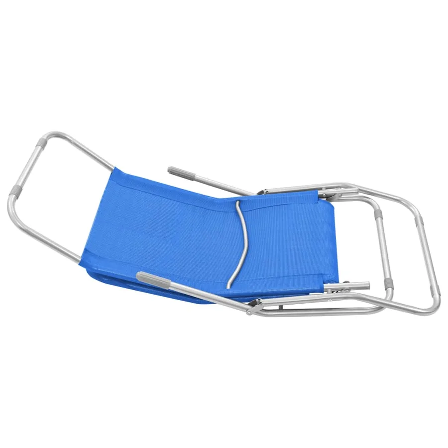 Folding sun loungers set of 2 Textilene Red - 26