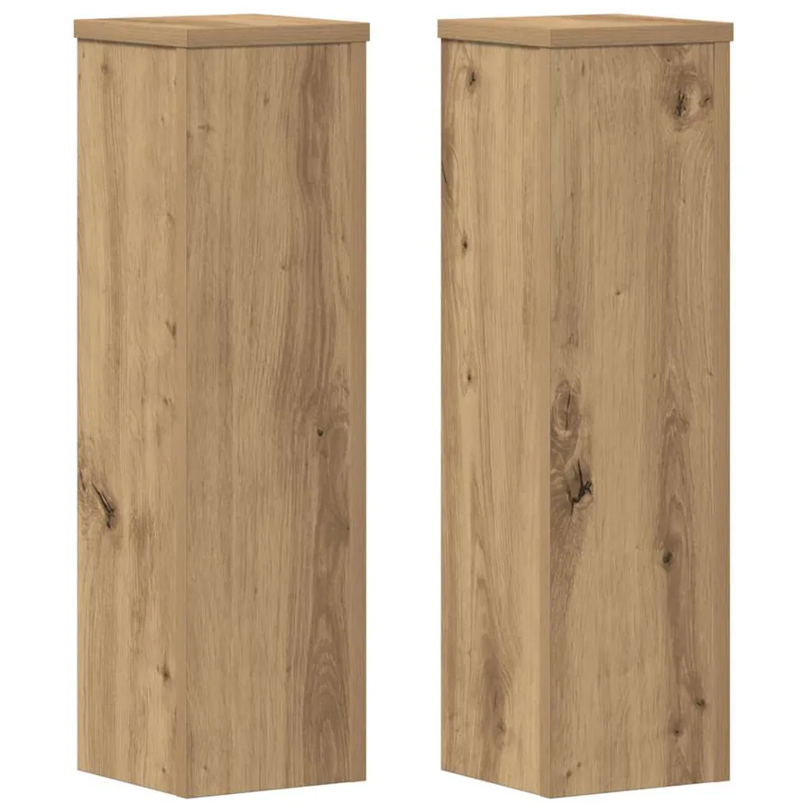 Supports pour plantes 2 pcs chêne artisanal bois d'ingénierie - 2
