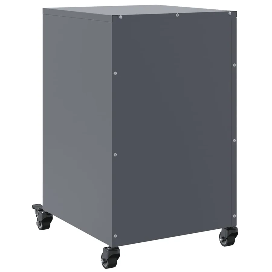 Table de chevet anthracite 36x39x59 cm acier - 8