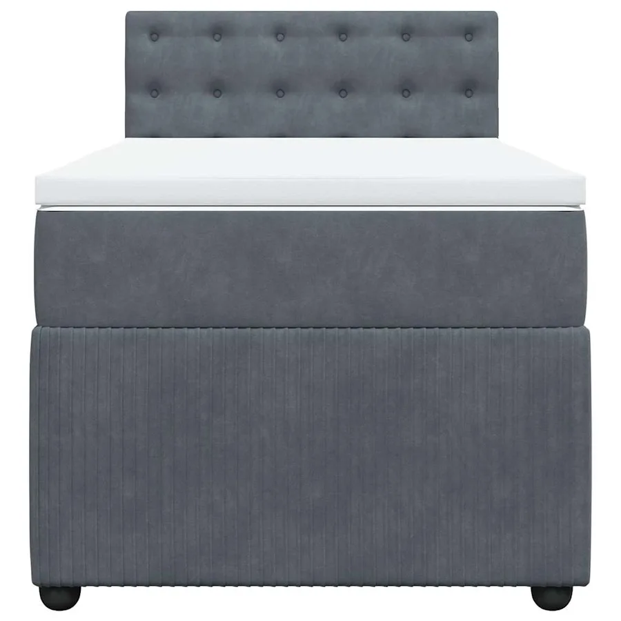Sommier à lattes de lit avec matelas Gris foncé 100x200 cm - 4
