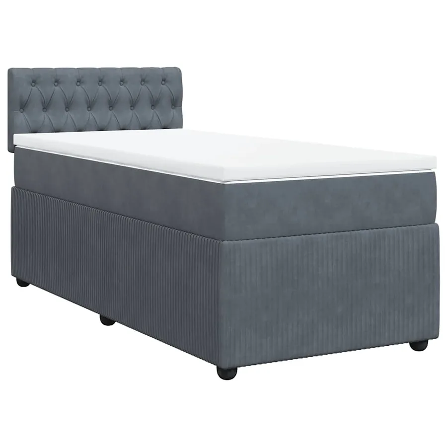 Sommier à lattes de lit avec matelas Gris foncé 100x200 cm - 3