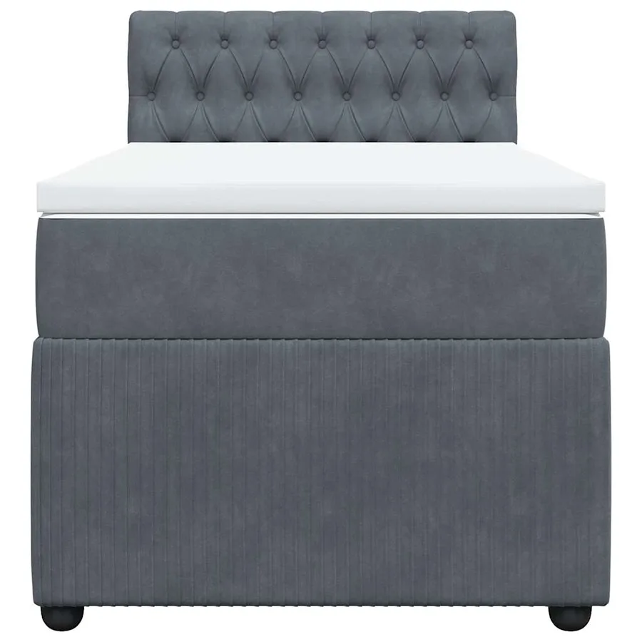 Sommier à lattes de lit avec matelas Gris foncé 100x200 cm - 6