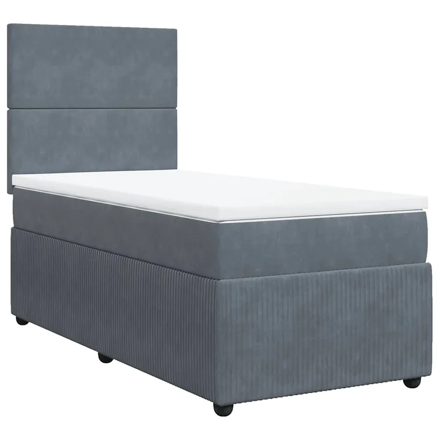 Sommier à lattes de lit avec matelas Gris foncé 100x200 cm - 2