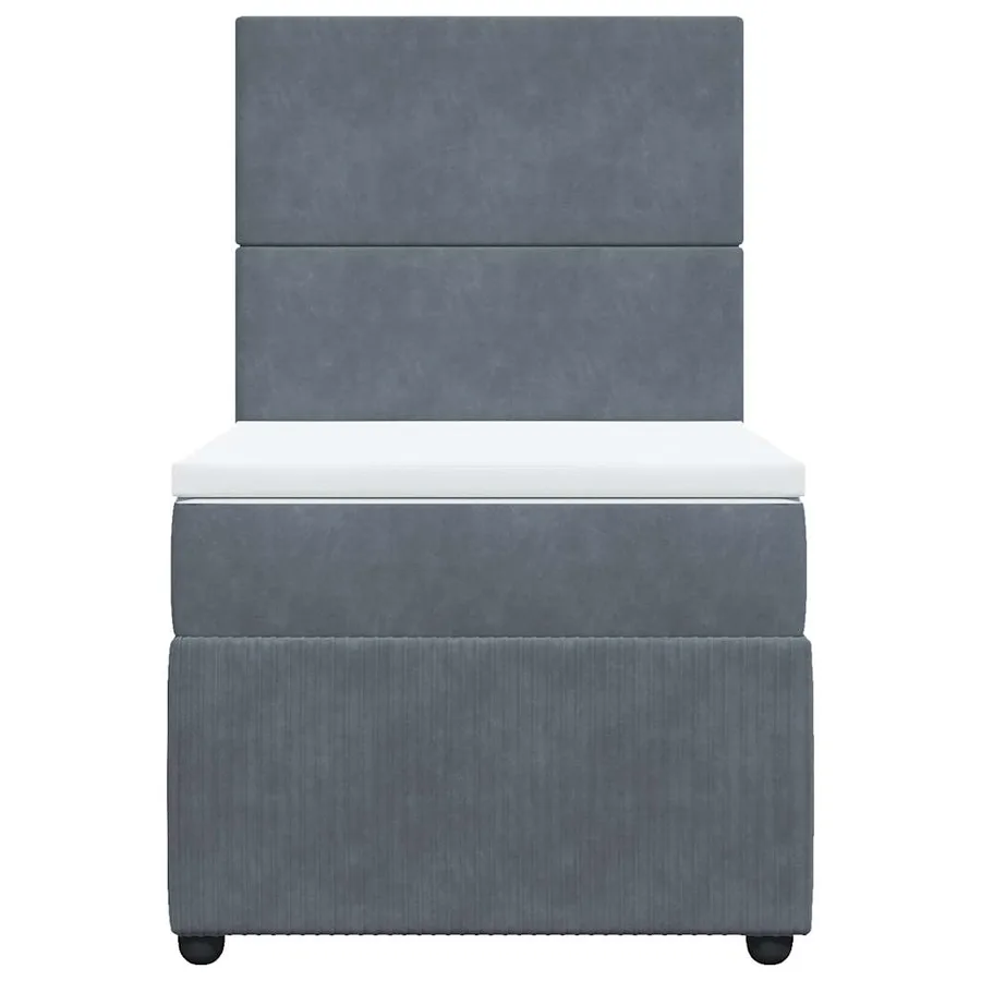 Sommier à lattes de lit avec matelas Gris foncé 100x200 cm - 4