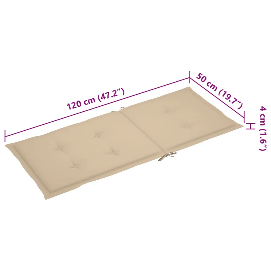 Chaise à bascule avec coussin bambou - 9