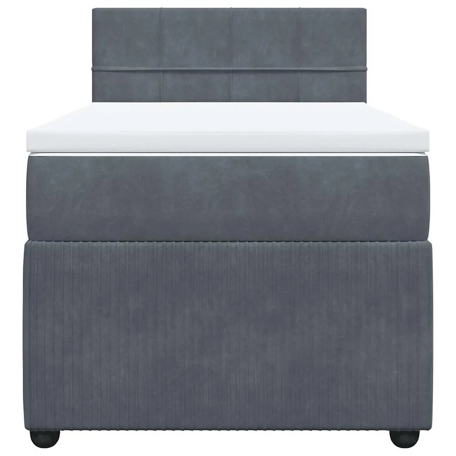 Sommier à lattes de lit avec matelas Gris foncé 100x200 cm - 4
