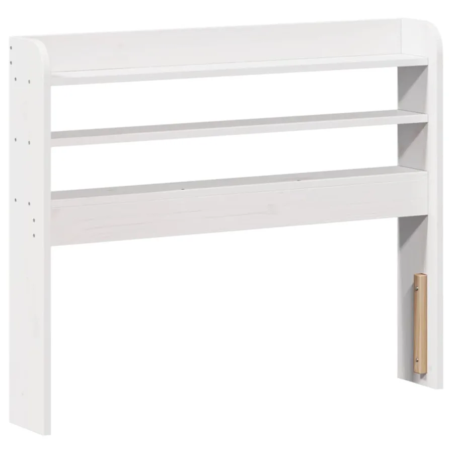 Cadre de lit avec tête de lit sans matelas blanc 100x200 cm - 8