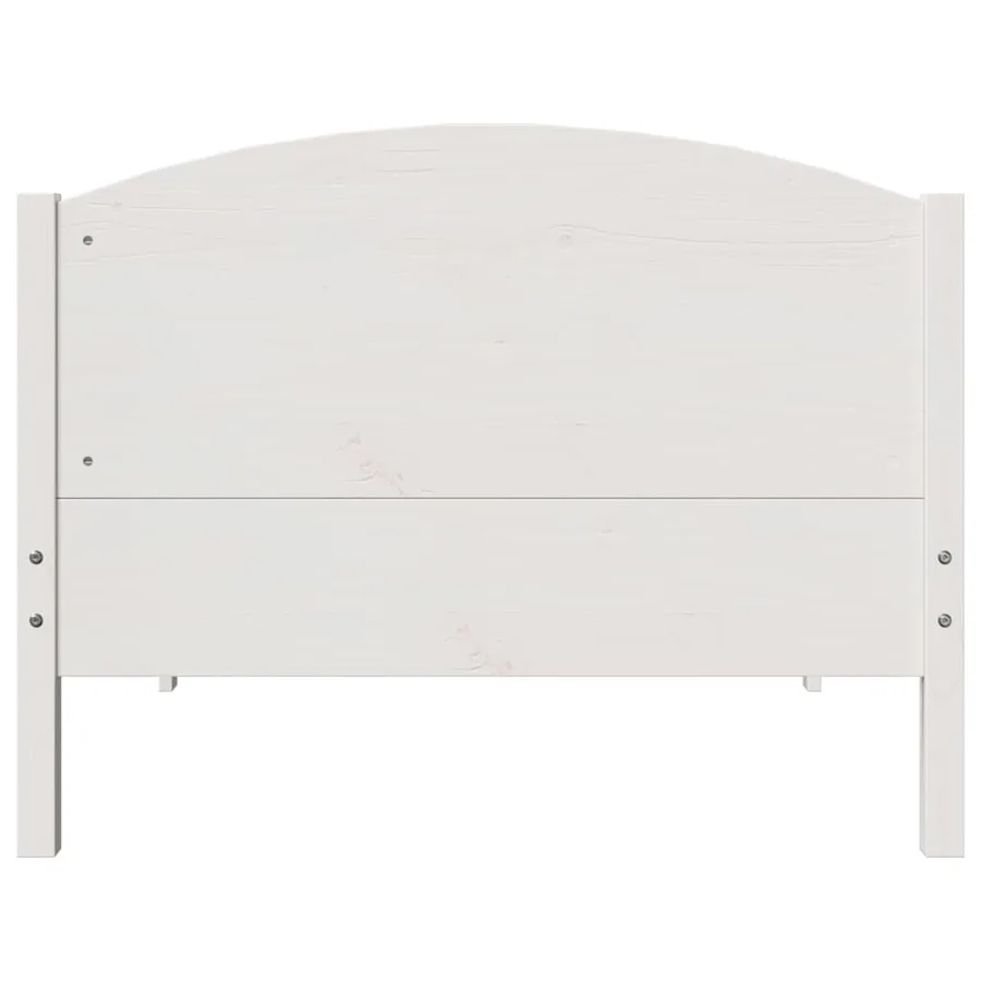 Cadre de lit sans matelas blanc 100x200 cm bois de pin massif - 4
