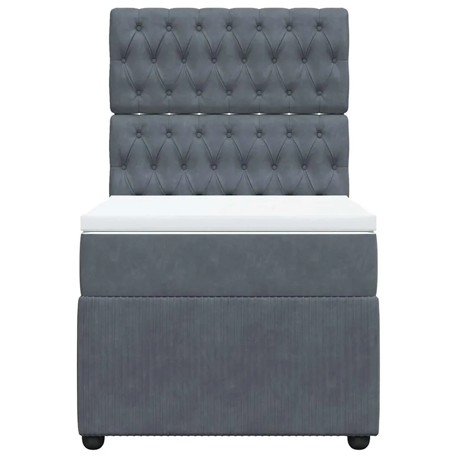 Sommier à lattes de lit avec matelas Gris foncé 100x200 cm - 4
