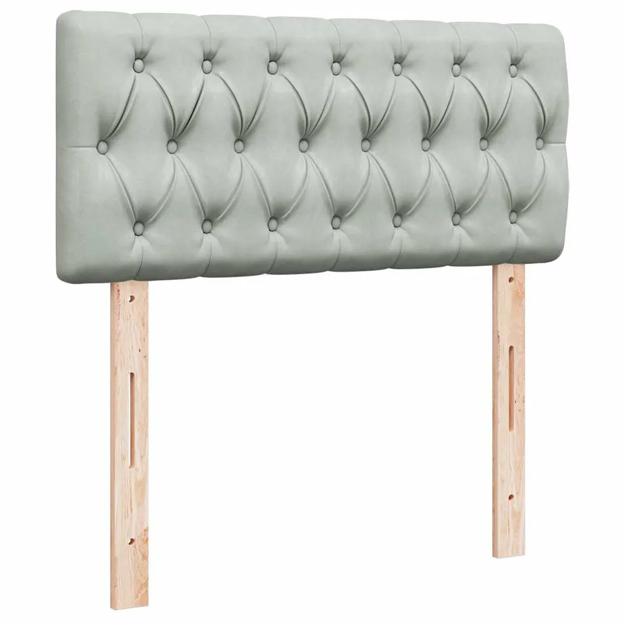 Sommier à lattes de lit et matelas Gris clair 100x200cm Velours - 5