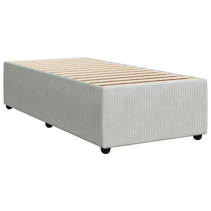 Sommier à lattes de lit et matelas Gris clair 100x200cm Velours - 6