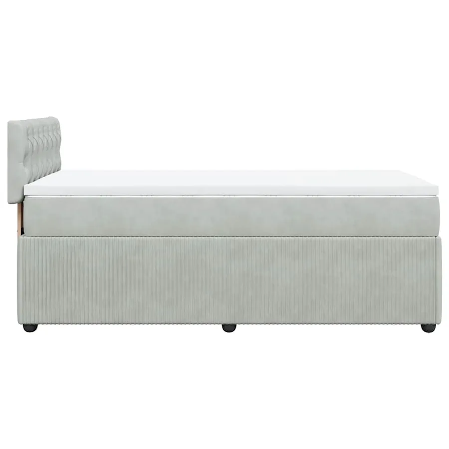 Sommier à lattes de lit et matelas Gris clair 100x200cm Velours - 9