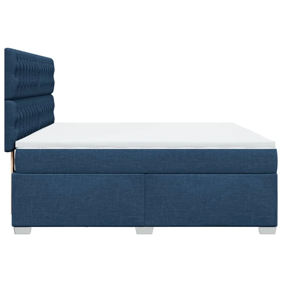 Sommier à lattes de lit avec matelas Bleu 180x200 cm Tissu - 11