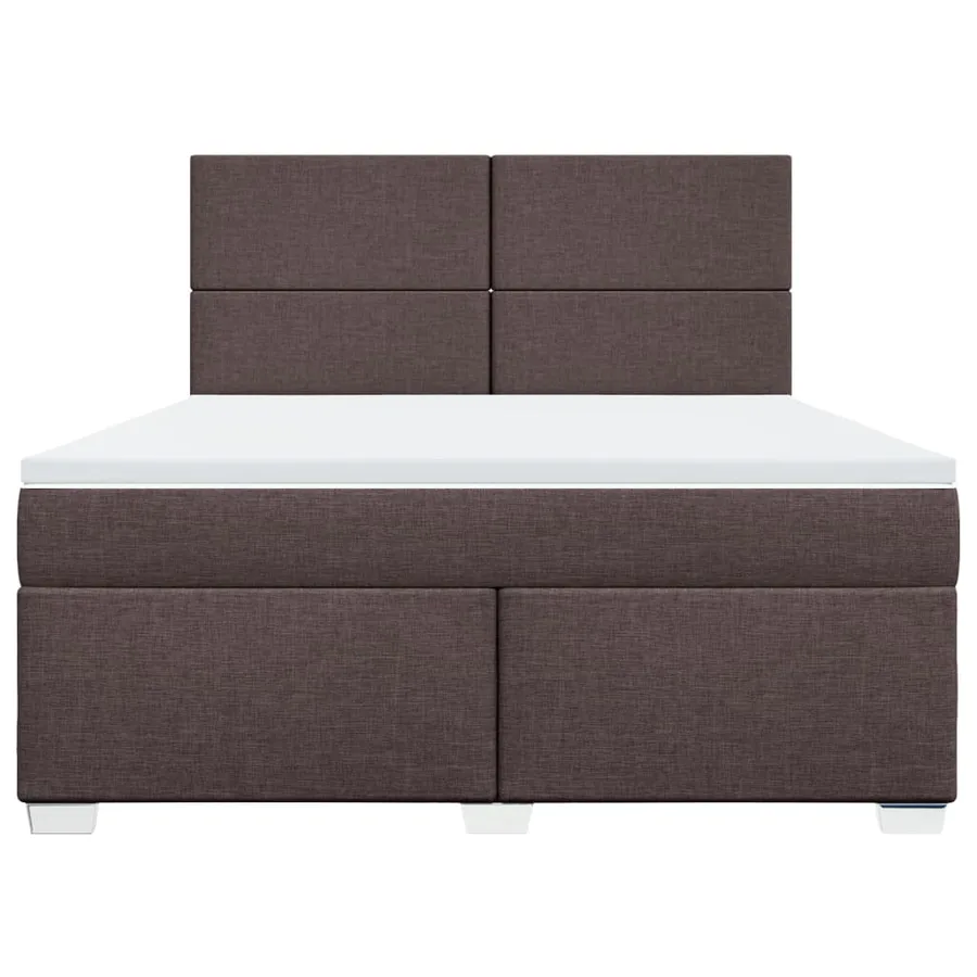 Sommier à lattes de lit avec matelas Marron foncé 180x200 cm - 6