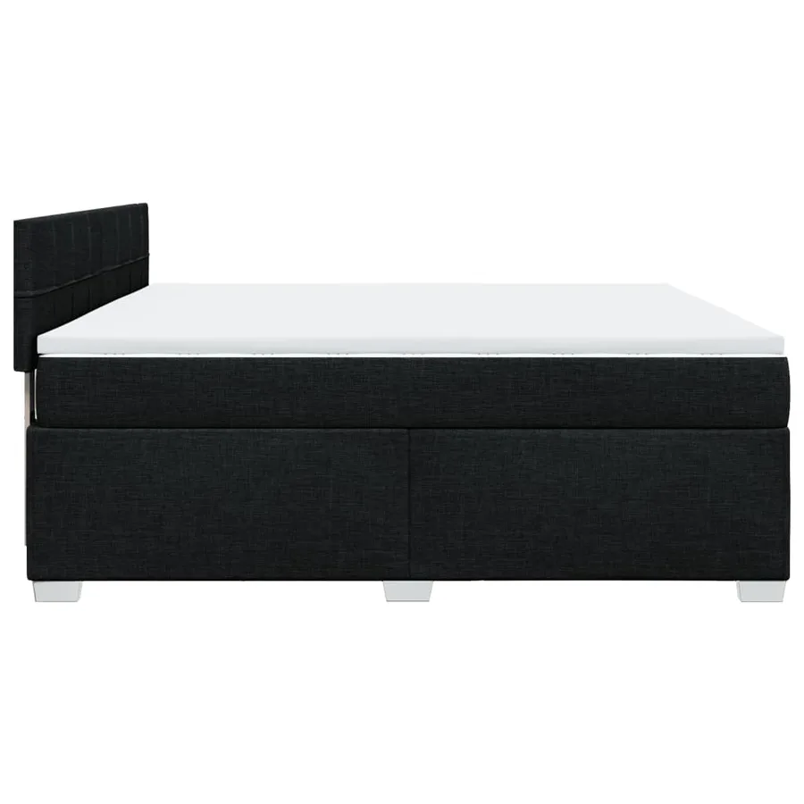Sommier à lattes de lit avec matelas Noir 180x200 cm Tissu - 11