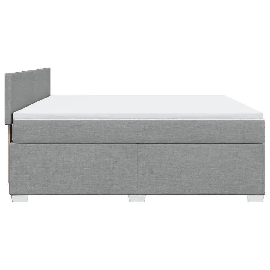 Sommier à lattes de lit avec matelas Gris clair 180x200cm Tissu - 11