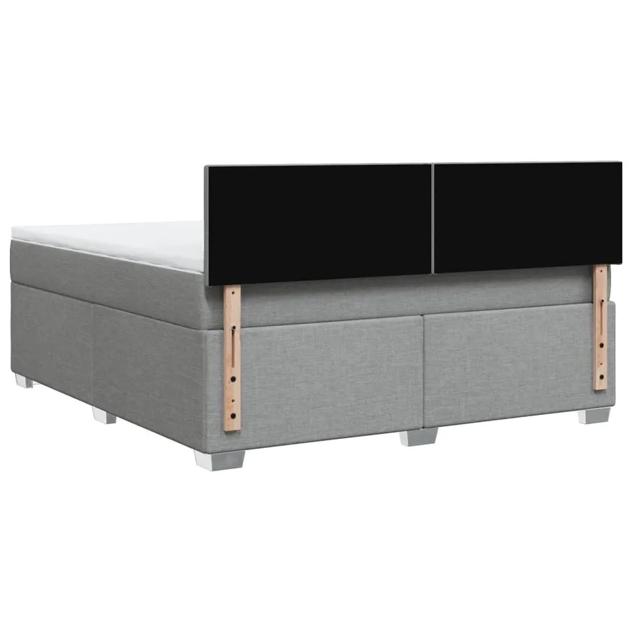 Sommier à lattes de lit avec matelas Gris clair 180x200cm Tissu - 12