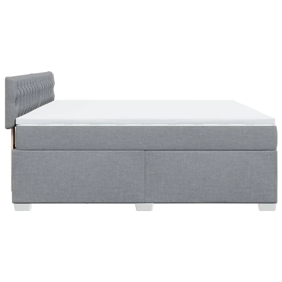 Sommier à lattes de lit avec matelas Gris clair 180x200cm Tissu - 11