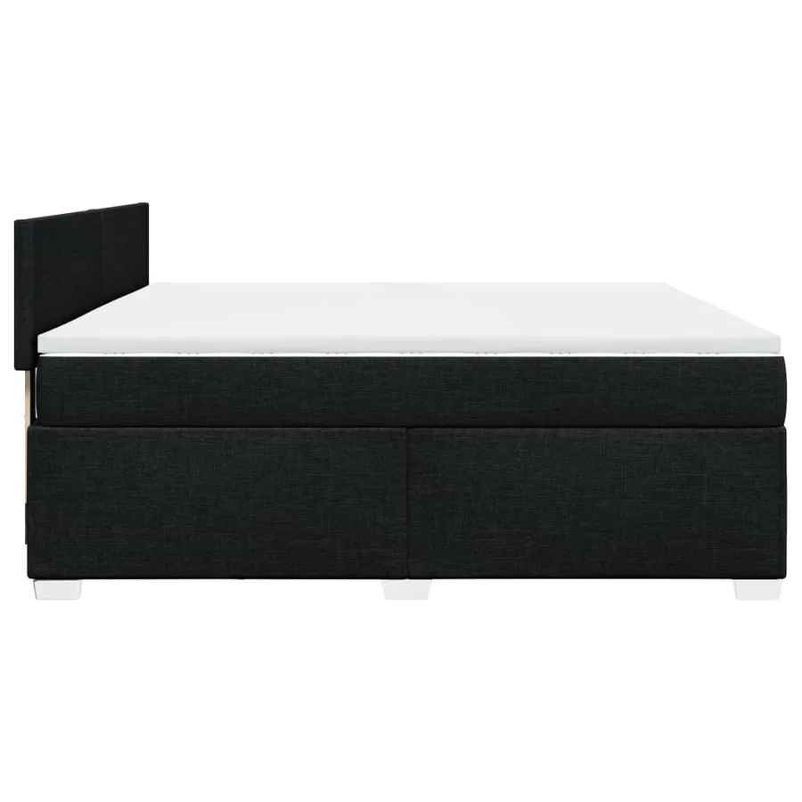 Sommier à lattes de lit avec matelas Noir 180x200 cm Tissu - 11