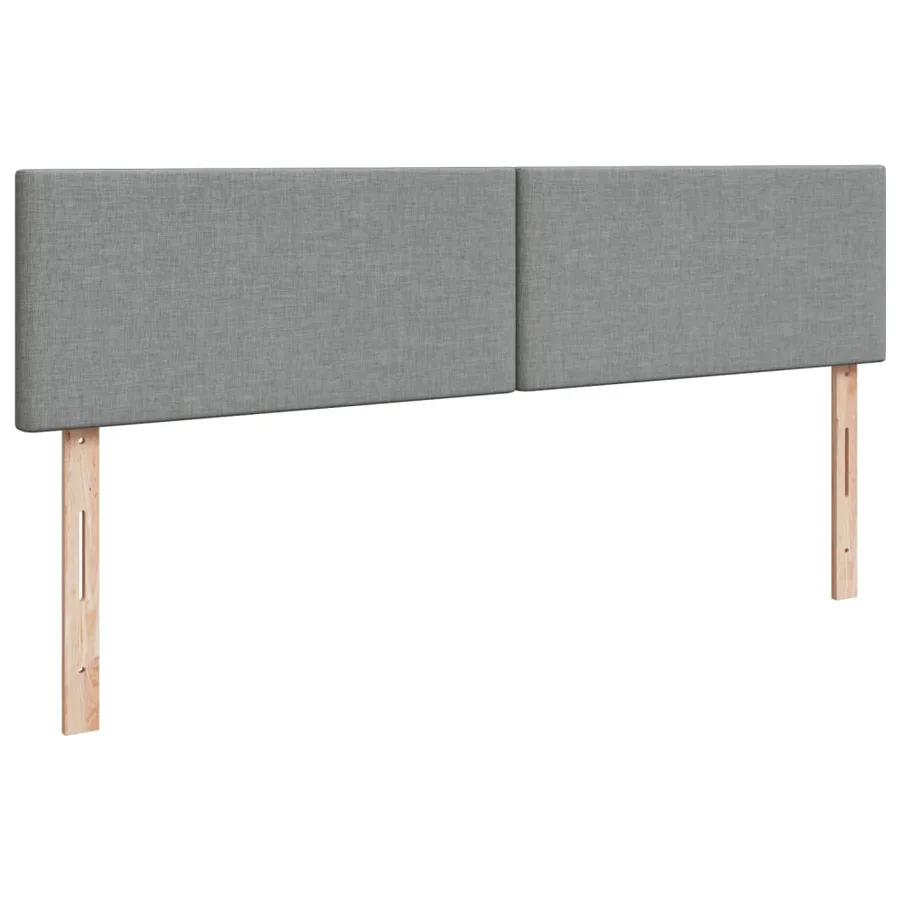 Sommier à lattes de lit avec matelas Gris clair 180x200cm Tissu - 7