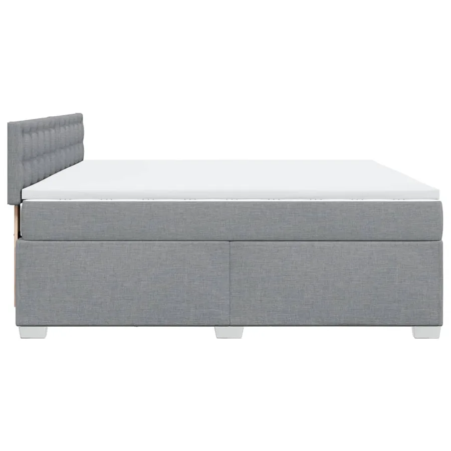 Sommier à lattes de lit avec matelas Gris clair 180x200cm Tissu - 9