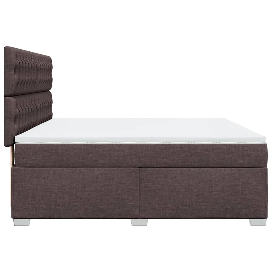 Sommier à lattes de lit avec matelas Marron foncé 180x200 cm - 9