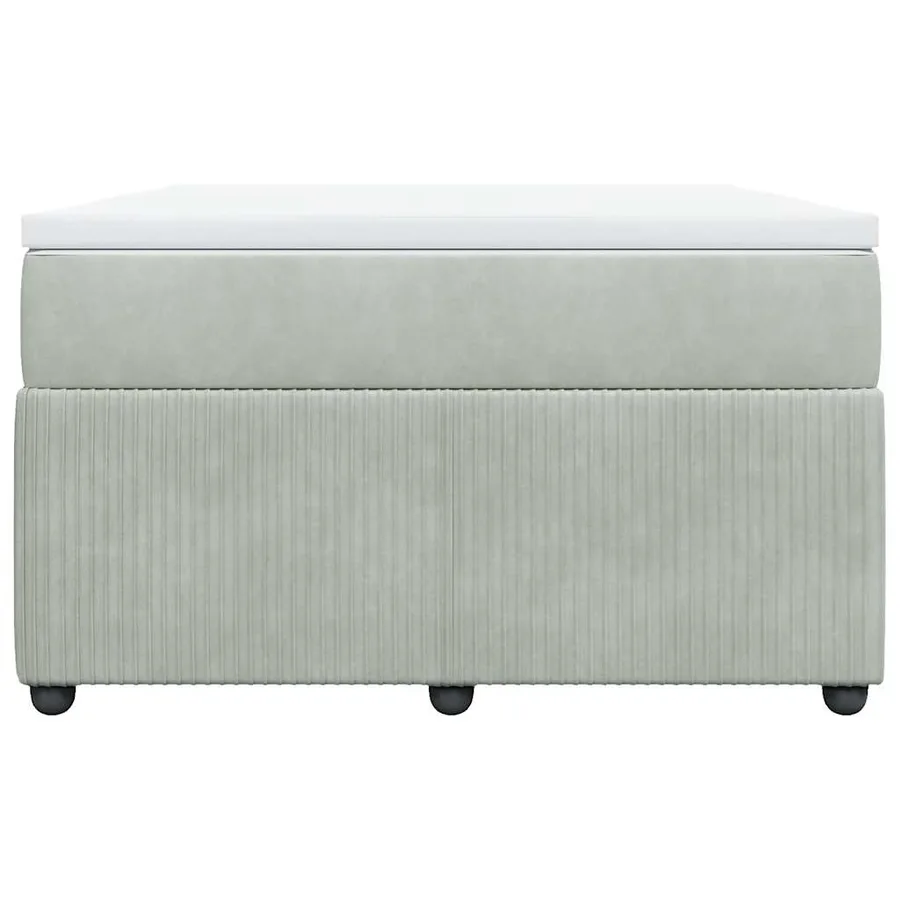Sommier à lattes de lit et matelas Gris clair 120x200cm Velours - 4