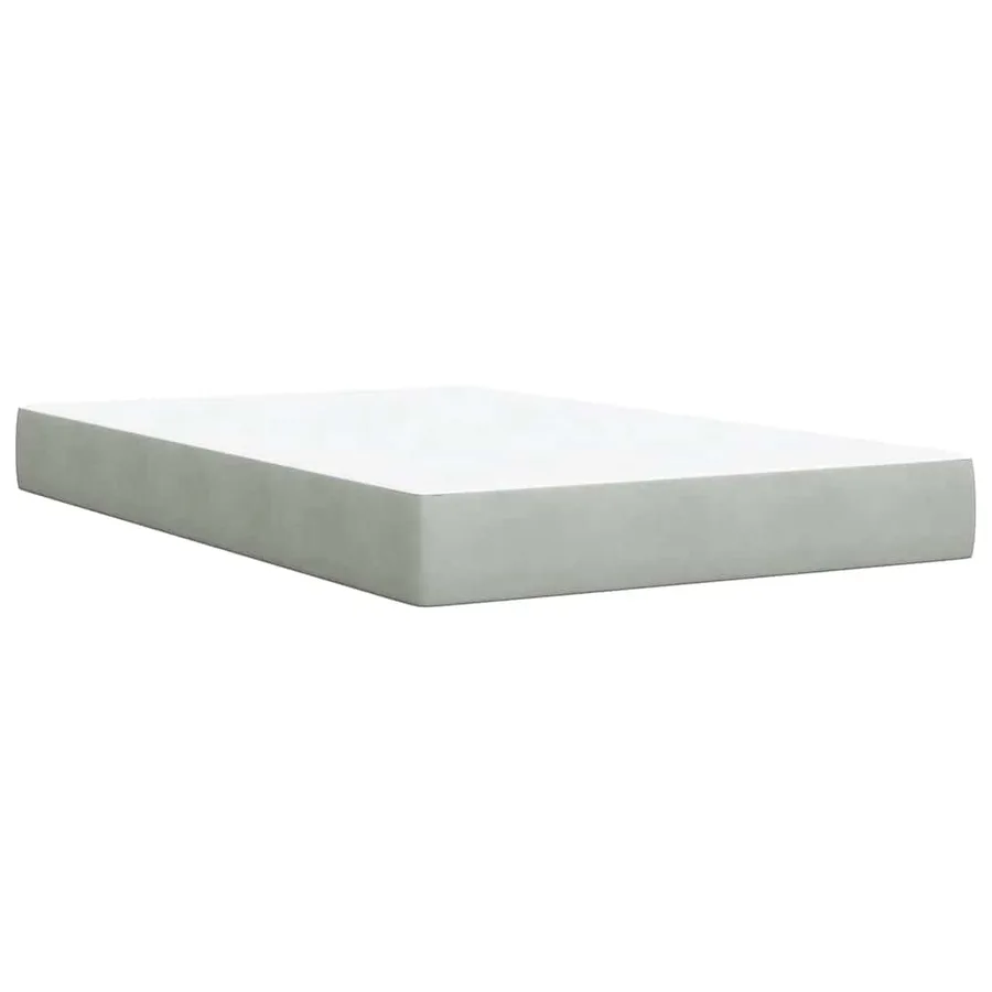 Sommier à lattes de lit et matelas Gris clair 120x200cm Velours - 6