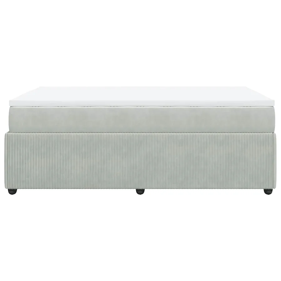 Sommier à lattes de lit et matelas Gris clair 120x200cm Velours - 8