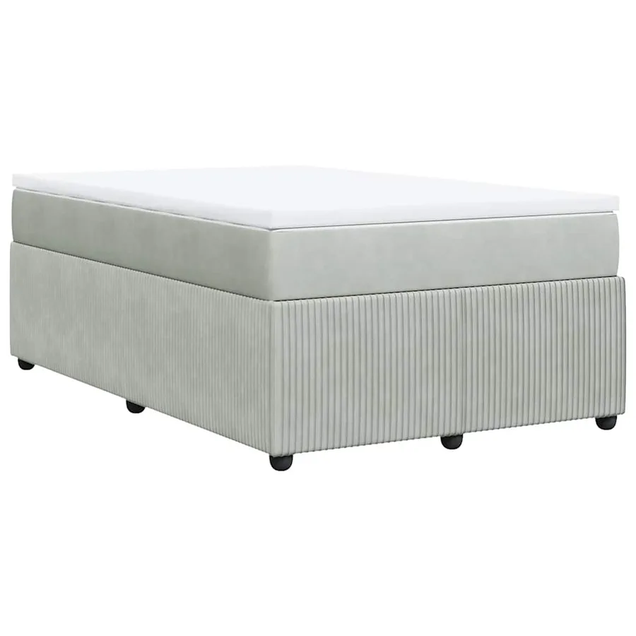 Sommier à lattes de lit et matelas Gris clair 120x200cm Velours - 9
