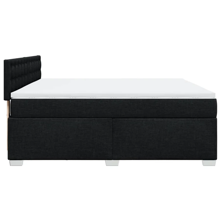 Sommier à lattes de lit avec matelas Noir 180x200 cm Tissu - 9