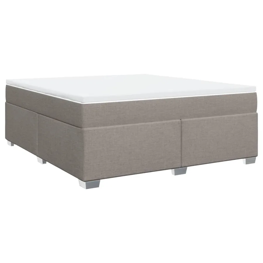 Sommier à lattes de lit avec matelas Taupe 180x200 cm Tissu - 2