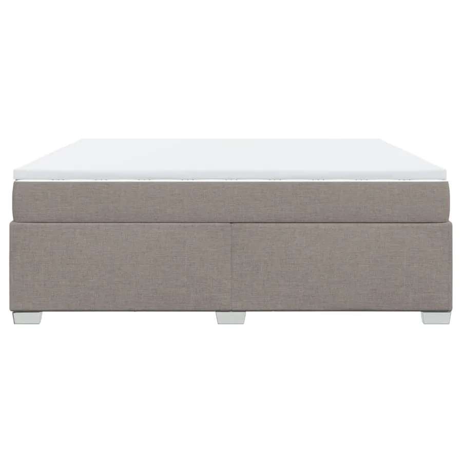 Sommier à lattes de lit avec matelas Taupe 180x200 cm Tissu - 8