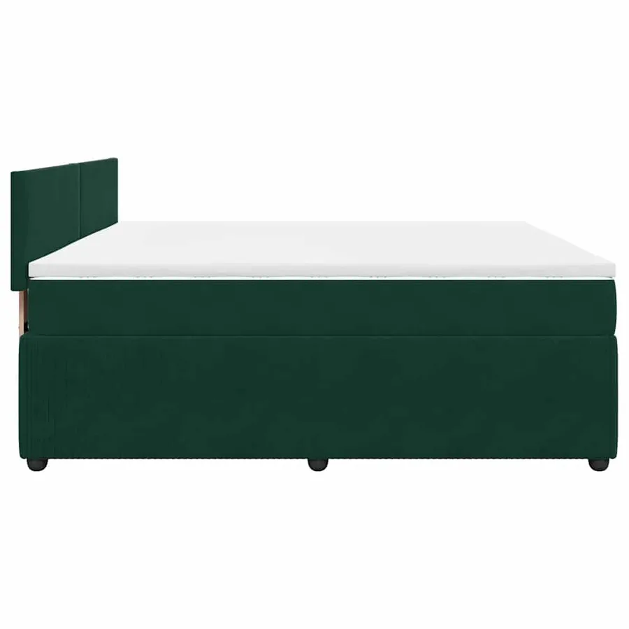 Sommier à lattes de lit et matelas Vert foncé 180x200cm Velours - 9